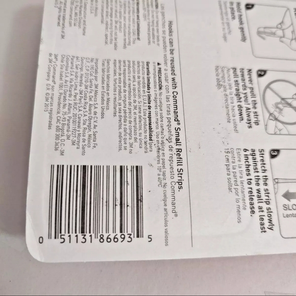 3M Command Brand Damage-free Hanging Small Wire Hooks Strongly Holds 0.5 lb - Picture 11 of 11